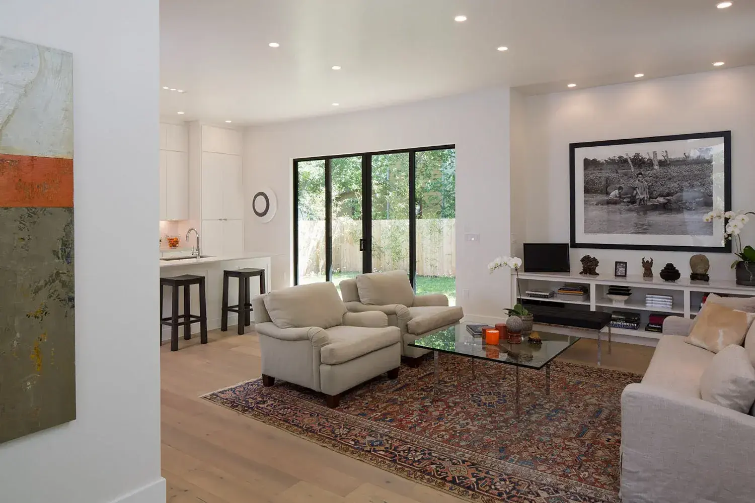 Inside the studio — a considered, material-rich interior